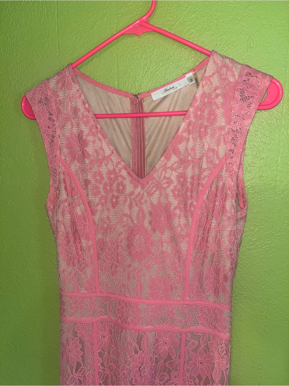 Andrée by UNIT Size Small Pink Floral Lace Dress